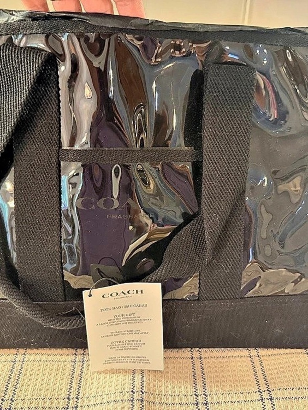 Coach Fragrance Transparent Black Tote Bag